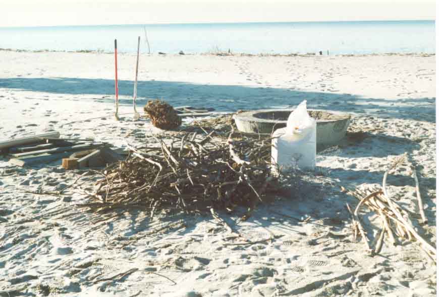 Beautiful Southern California San Juan Capistrano Beach where a pit firing is about to happen